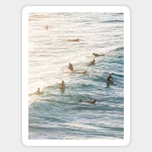 Golden Afternoon Surfers Sticker